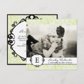 Hübsches Monogramm Foto Geburtstagspartei Einladun Einladung (Vorne/Hinten)