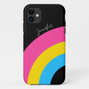 Hübsches Monogramm für die Regenbogenflagge Pansex Case-Mate iPhone Hülle