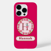 Hübsches Monogramm H Floral Case-Mate iPhone Hülle (Rückseite)