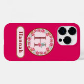 Hübsches Monogramm H Floral Case-Mate iPhone Hülle (Rückseite (Horizontal))