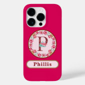 Hübsches Monogramm P Floral Case-Mate iPhone Hülle (Rückseite)