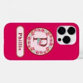 Hübsches Monogramm P Floral Case-Mate iPhone Hülle (Rückseite (Horizontal))