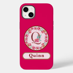 Hübsches Monogramm Q Floral Case-Mate iPhone 14 Plus Hülle