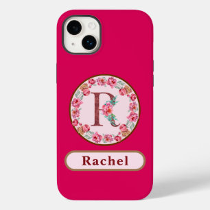 Hübsches Monogramm R Floral Case-Mate iPhone 14 Plus Hülle