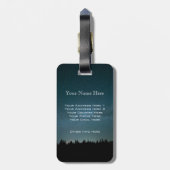 Hübsches Monogramm-schönes LandschaftsFoto einfach Gepäckanhänger (Rückseite vertikal)