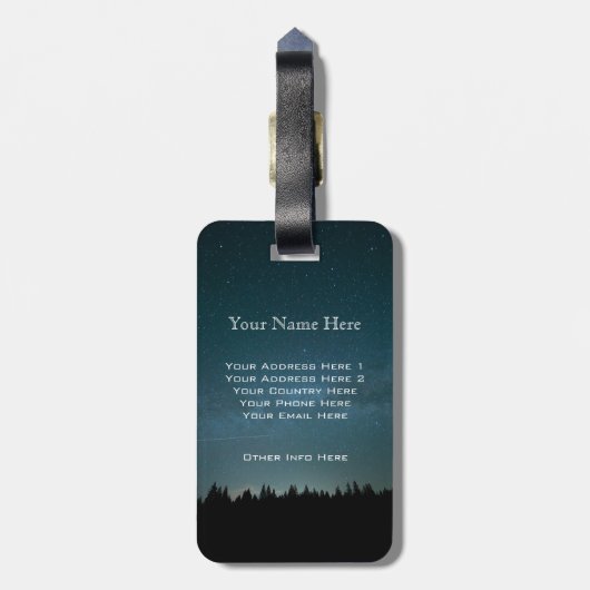 Hübsches Monogramm-schönes LandschaftsFoto einfach Gepäckanhänger (Rückseite vertikal)