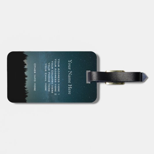 Hübsches Monogramm-schönes LandschaftsFoto einfach Gepäckanhänger (Rückseite horizontal)