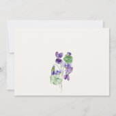 Hübsches Monogramm Violett Blumenkohl-Brautparty Dankeskarte (Rückseite)
