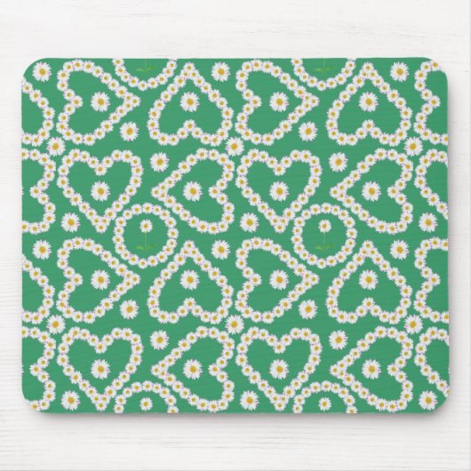 Hübsches Mousepad: Daisy Chains on Green Mousepad (Vorne)
