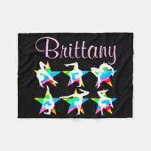 HÜBSCHES MULTI FARBEN PERSONALISIERT GYMNASTICS BL FLEECEDECKE (Vorderseite (Horizontal))
