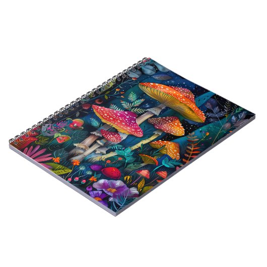 Hübsches Mushroom-Notebook und -Journal Notizblock (Linke Seite)