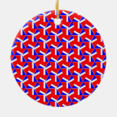 Hübsches Muster 03 Keramik Ornament (Hinten)