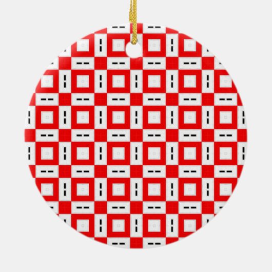 Hübsches Muster 06 Keramik Ornament (Hinten)