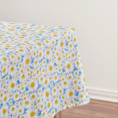 Hübsches Muster der "White Daisies" auf "Blue" Tischdecke (Beispiel)