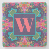 Hübsches Muster für rosa Bläserner Fun Steinuntersetzer (Vorderseite)