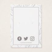 Hübsches Muster für soziale Medien-Ohrkarte (Rückseite)