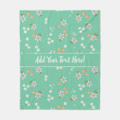 Hübsches Muster in grün orangefarbenem Rosa Fleecedecke (Vorderseite)