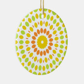 Hübsches Muster in Zitrusfarben Keramik Ornament (Rechts)