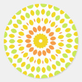Hübsches Muster in Zitrusfarben Runder Aufkleber (Vorderseite)