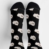 Hübsches Muster Schwarz/Weiß Socken (Oben)