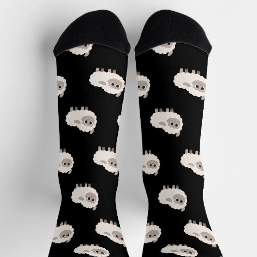 Hübsches Muster Schwarz/Weiß Socken (Oben)