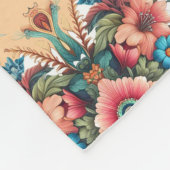 Hübsches Muster von Blume Fleecedecke (Ecke)