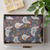 Hübsches Muster von Hühnerillustrationen Seidenpapier (Geschenk)