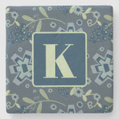 Hübsches Mustermuster für Flora und Fauna Steinuntersetzer (Vorderseite)