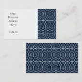 Hübsches Navy Blue und Silver Design Geschenke Visitenkarte (Vorne/Hinten)