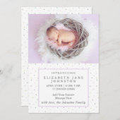 Hübsches Neugeborenes Foto Geburtsjunges Feiertagskarte (Vorne/Hinten)