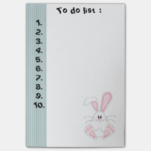 Hübsches niedliches Kaninchen " To do list" Post-it Klebezettel