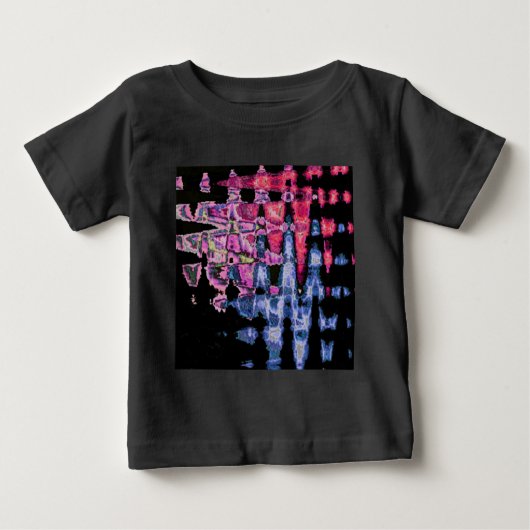 Hübsches Niedliches Lila, Aschgrau und Schwarz Baby T-shirt (Vorderseite)