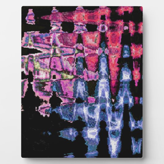 Hübsches Niedliches Lila, Aschgrau und Schwarz Fotoplatte (Vorderseite)