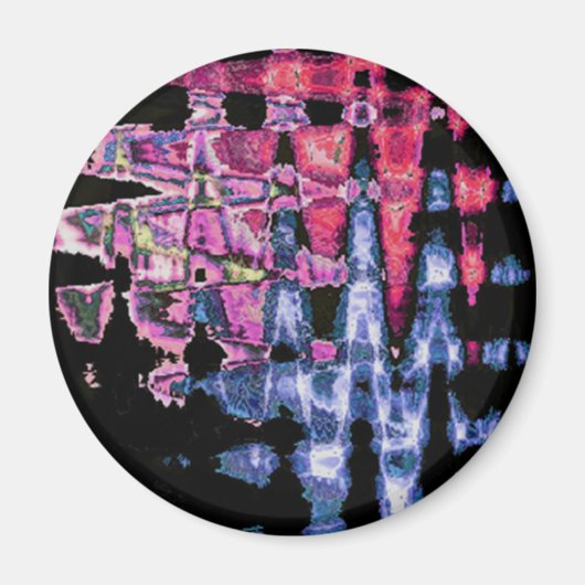 Hübsches Niedliches Lila, Aschgrau und Schwarz Magnet (Vorne)