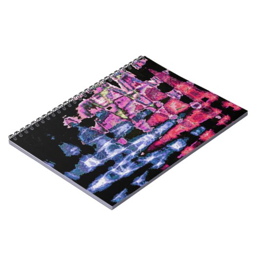 Hübsches Niedliches Lila, Aschgrau und Schwarz Notizblock (Linke Seite)