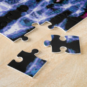 Hübsches Niedliches Lila, Aschgrau und Schwarz Puzzle (Seite)