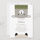 Hübsches niedliches Schaftier. Kindergarten Geburt Einladung (Vorderseite)