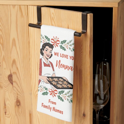 Hübsches Nonna-Geschenk  Geschirrtuch (Drittel gefaltet)