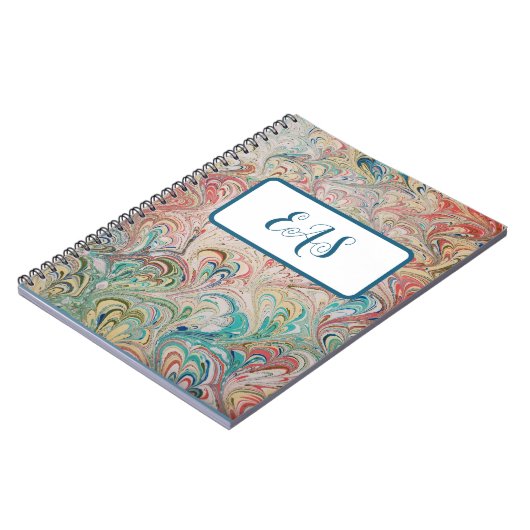 Hübsches Notebook mit Monogramm Notizblock (Linke Seite)