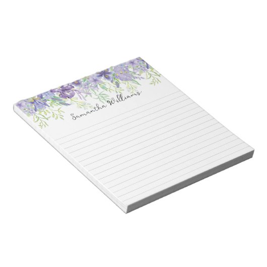 Hübsches Notizblock mit Blumenrahmen (angewinkelt)