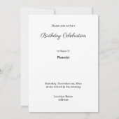 Hübsches Nubian Goat Foto Geburtstag Einladung (Rückseite)