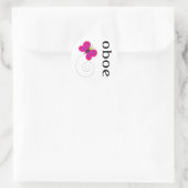 Hübsches Oboe-Geschenk Runder Aufkleber (Tasche)