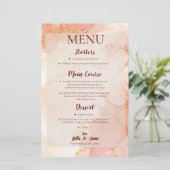 Hübsches Orange Peach Gold Marble Wedding Party Me (Stehend Vorderseite)
