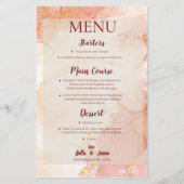 Hübsches Orange Peach Gold Marble Wedding Party Me (Vorderseite)