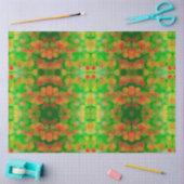 Hübsches Orange Pink grünes Zitronengeflecht Seidenpapier (Basteln)