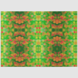 Hübsches Orange Pink grünes Zitronengeflecht Seidenpapier