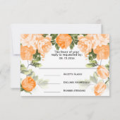 Hübsches Orangefarbenes Design - UAWG RSVP Karte (Rückseite)