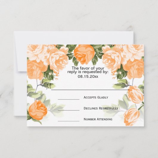 Hübsches Orangefarbenes Design - UAWG RSVP Karte (Rückseite)