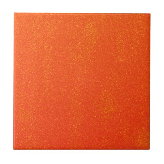 Hübsches orangefarbenes funkelndes Durcheinander Fliese (Vorderseite)
