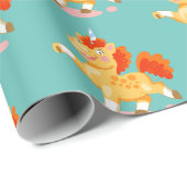 Hübsches Orangenhorn Geschenkpapier (Rolleneckpunkt)